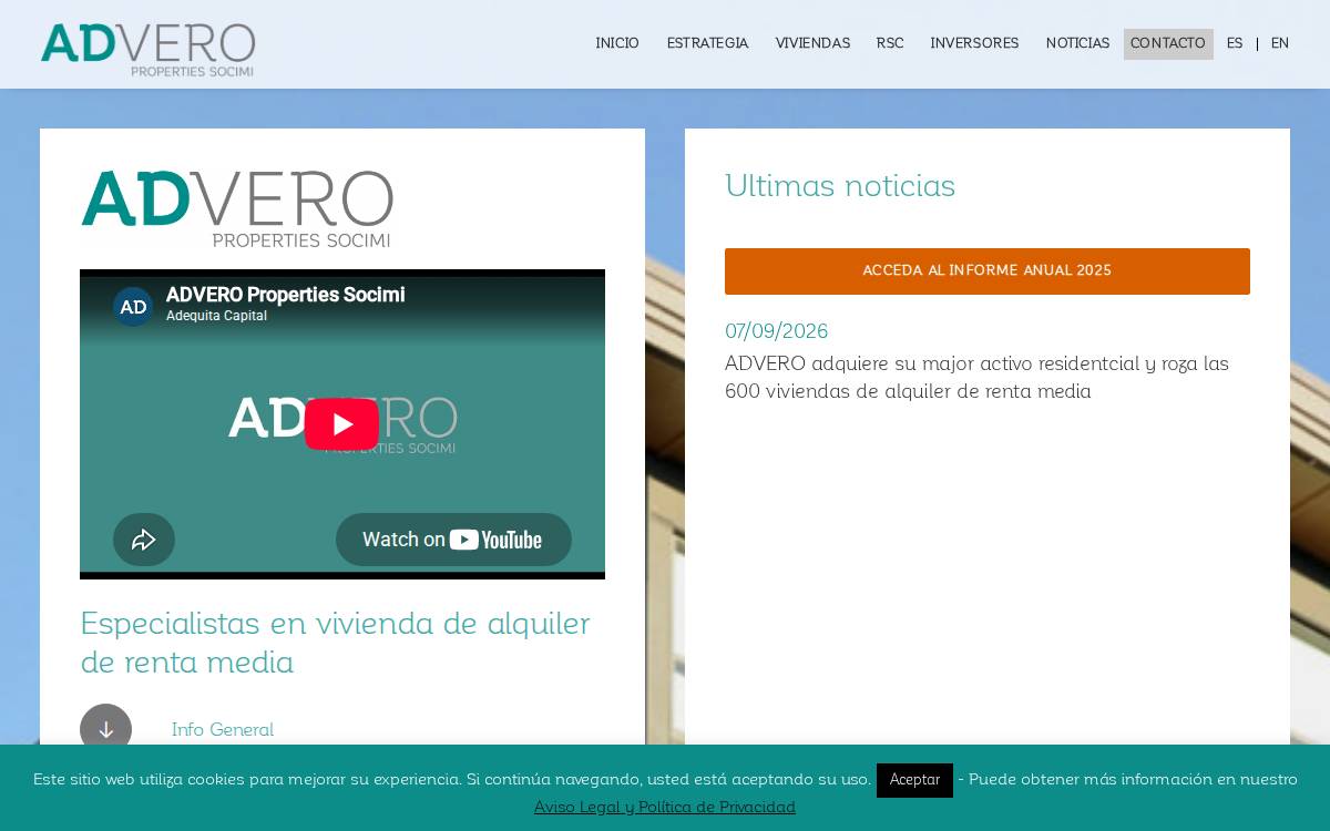 ADVERO Properties website preview