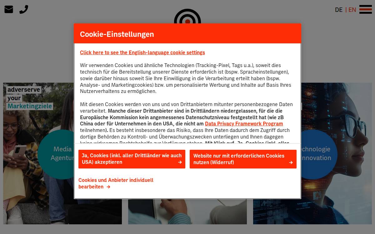Adverserve website preview