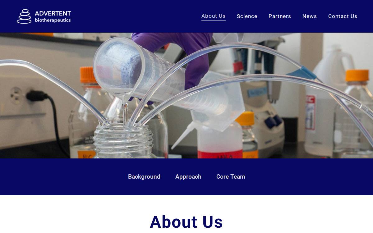 Advertentbio website preview