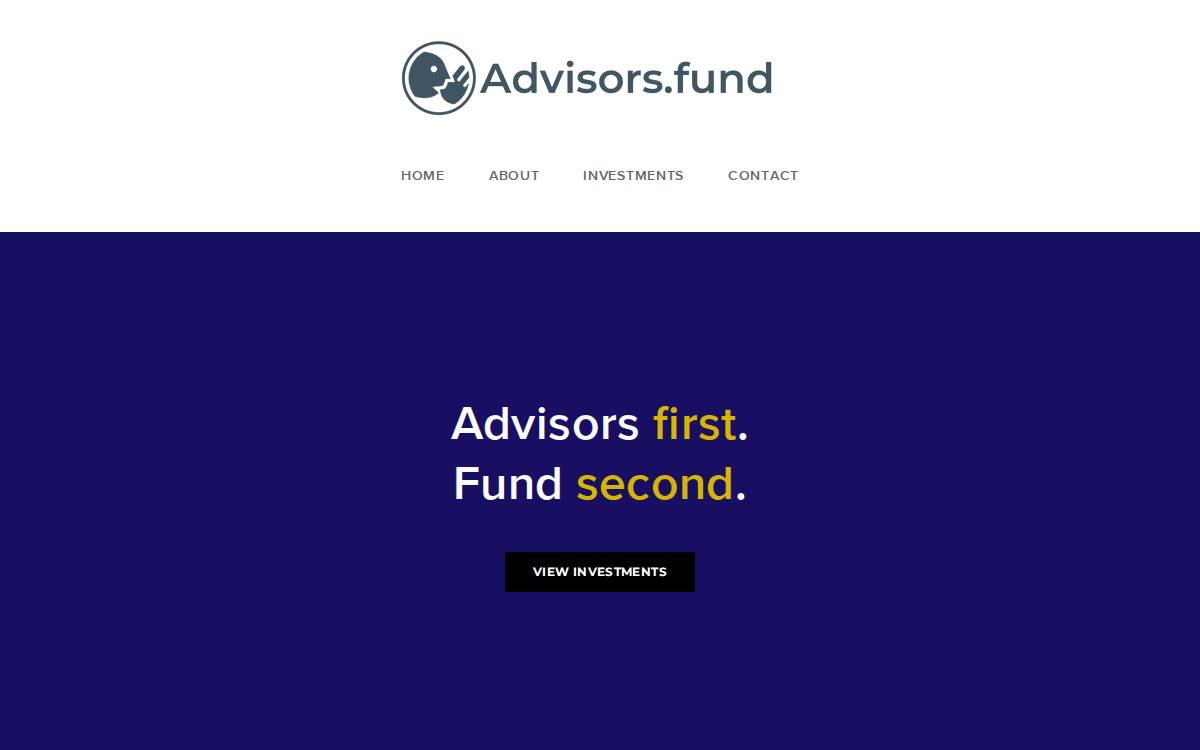 Advisors Fund website preview