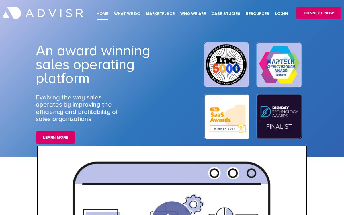 Advisr website preview