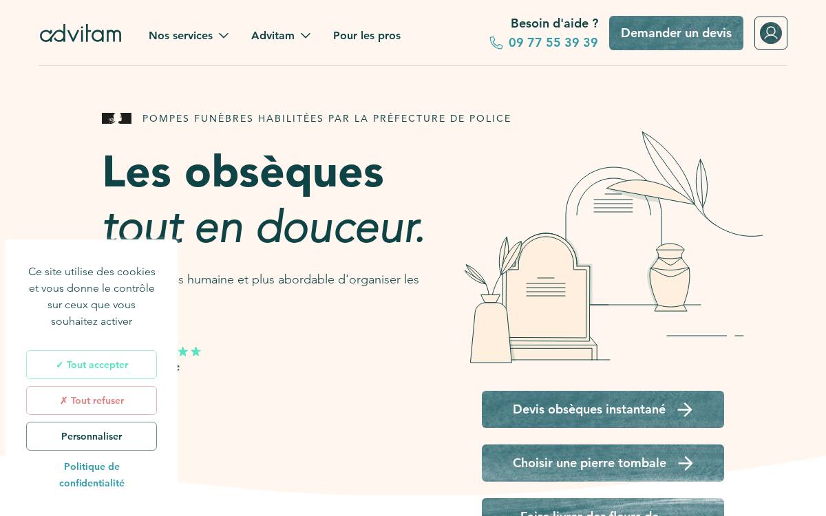 AdVitam website preview