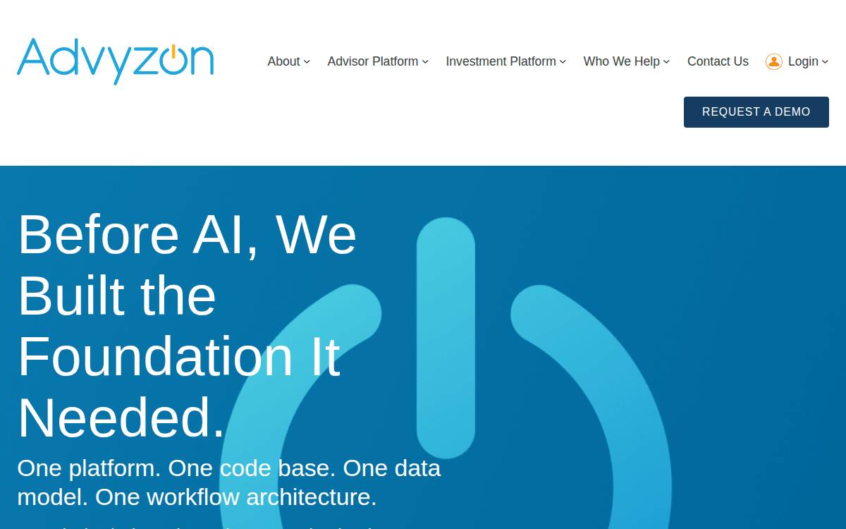 Advyzon website preview