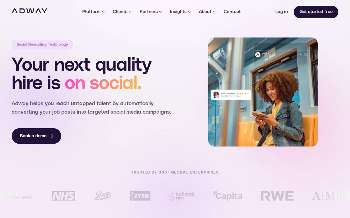 Adway AI talent acquisition website preview