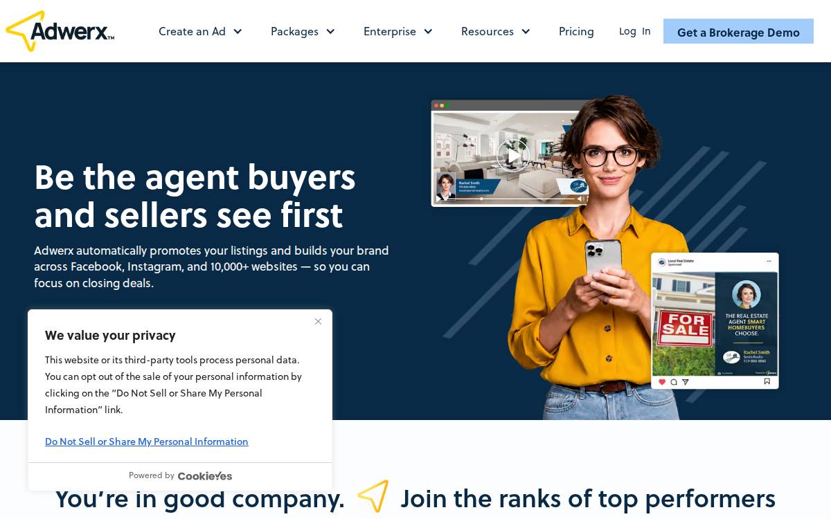 Adwerx website preview