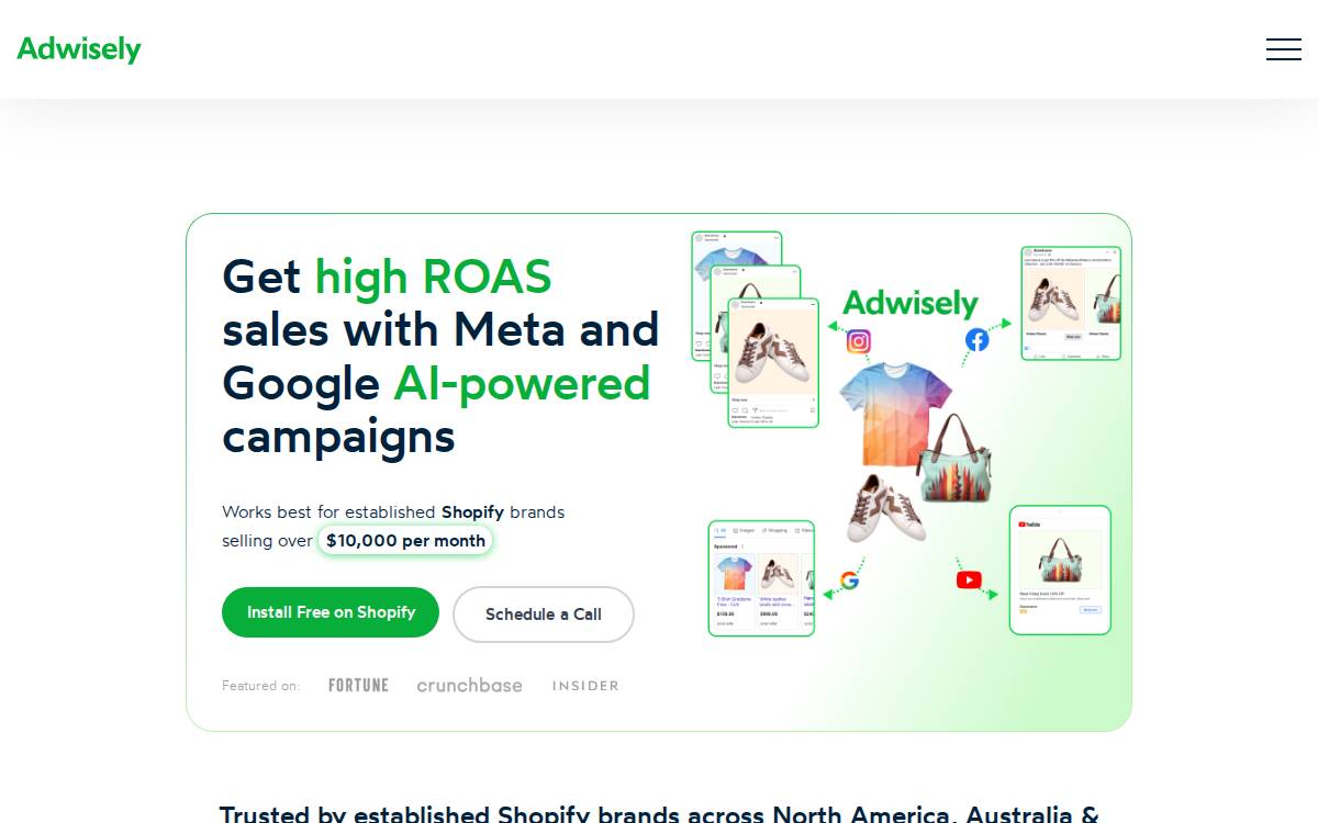 Adwisely website preview
