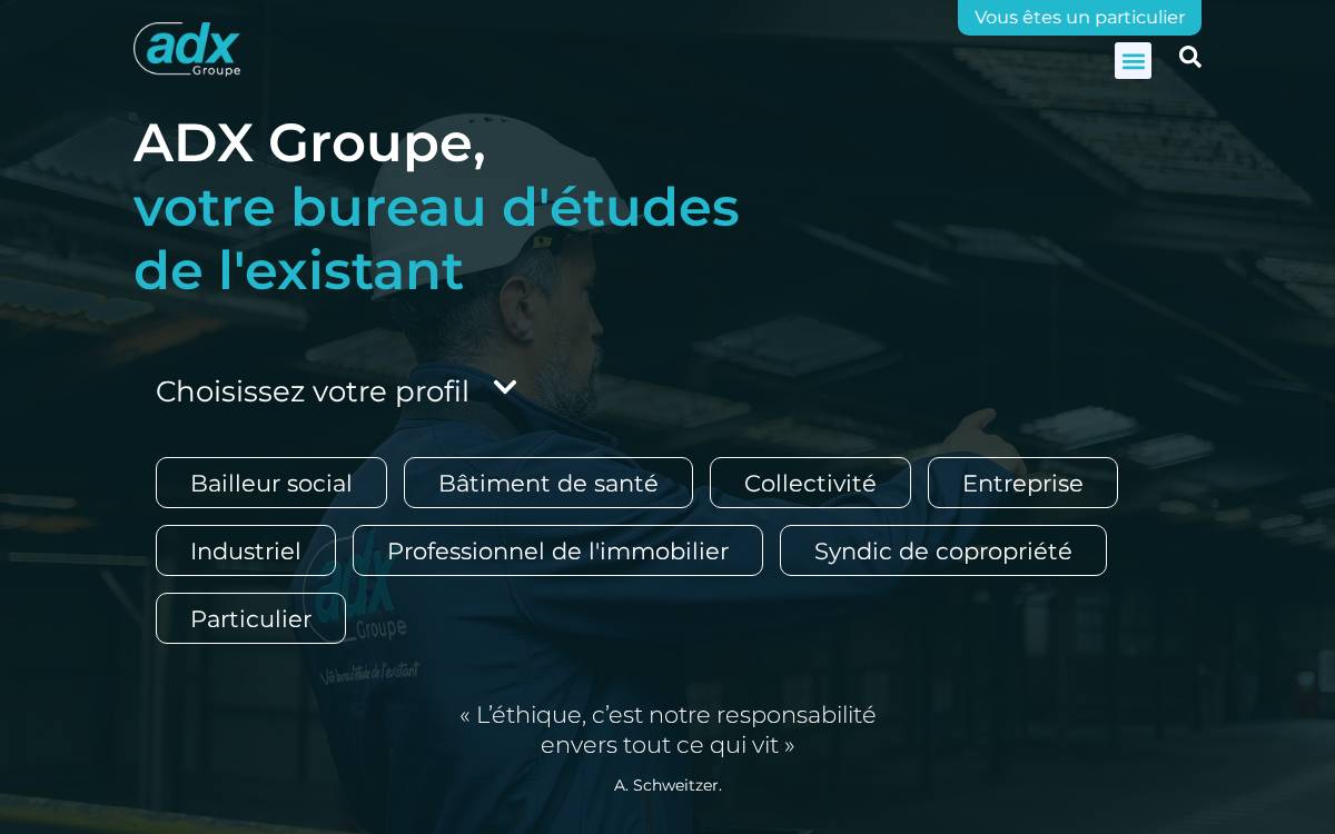 ADX Groupe website preview