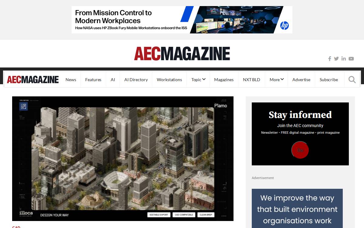 AEC Magazine website preview