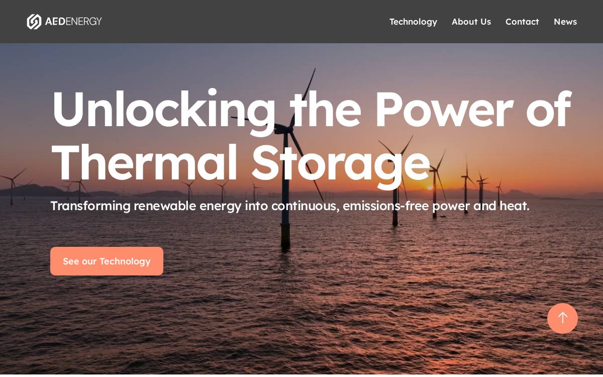 AED energy website preview