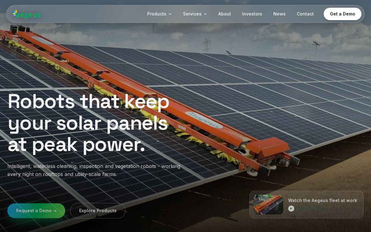 Aegeustechnologies website preview