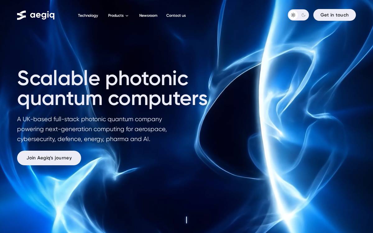 Aegiq website preview