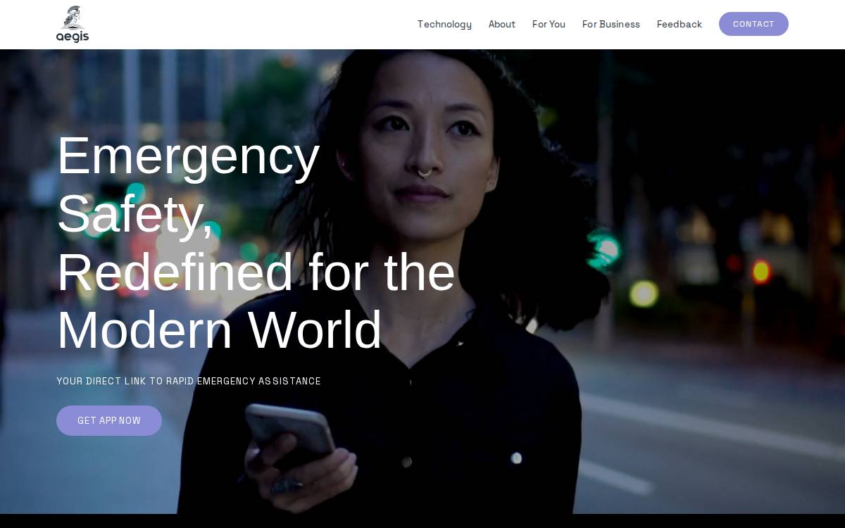Aegisapp website preview