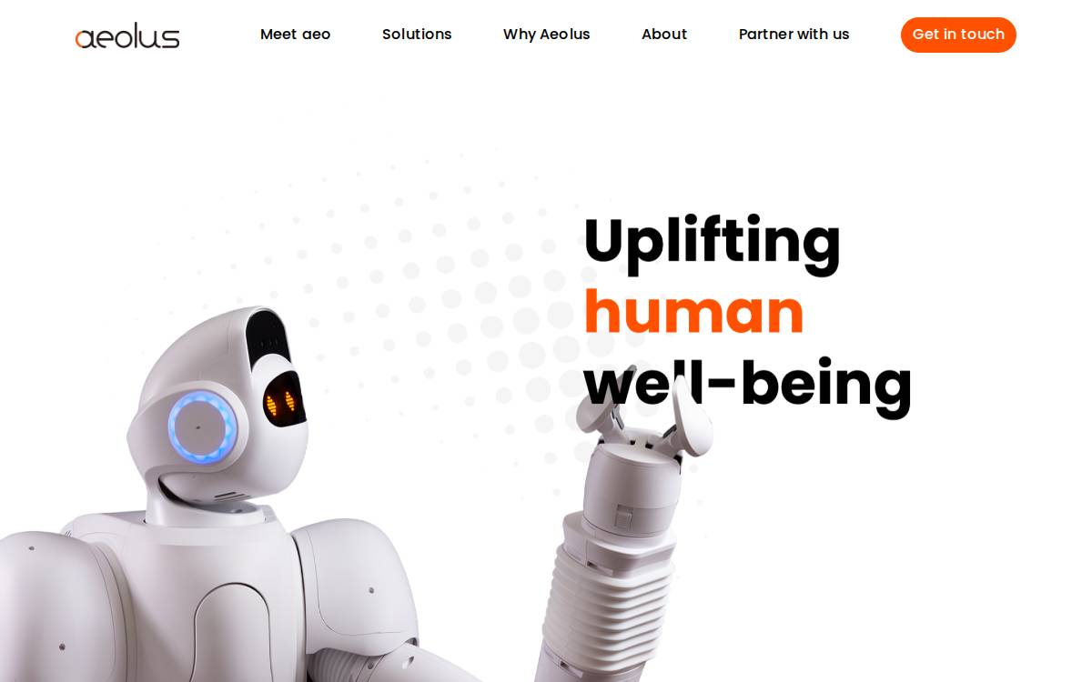 Aeolus Robotics website preview