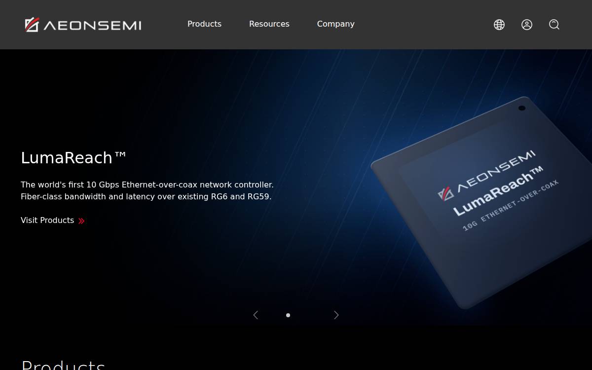 Aeonsemi website preview