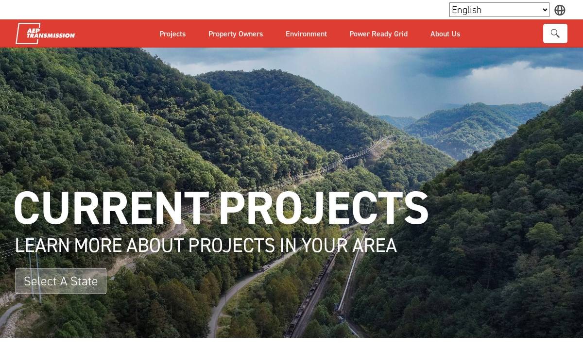 AEP Transmission website preview