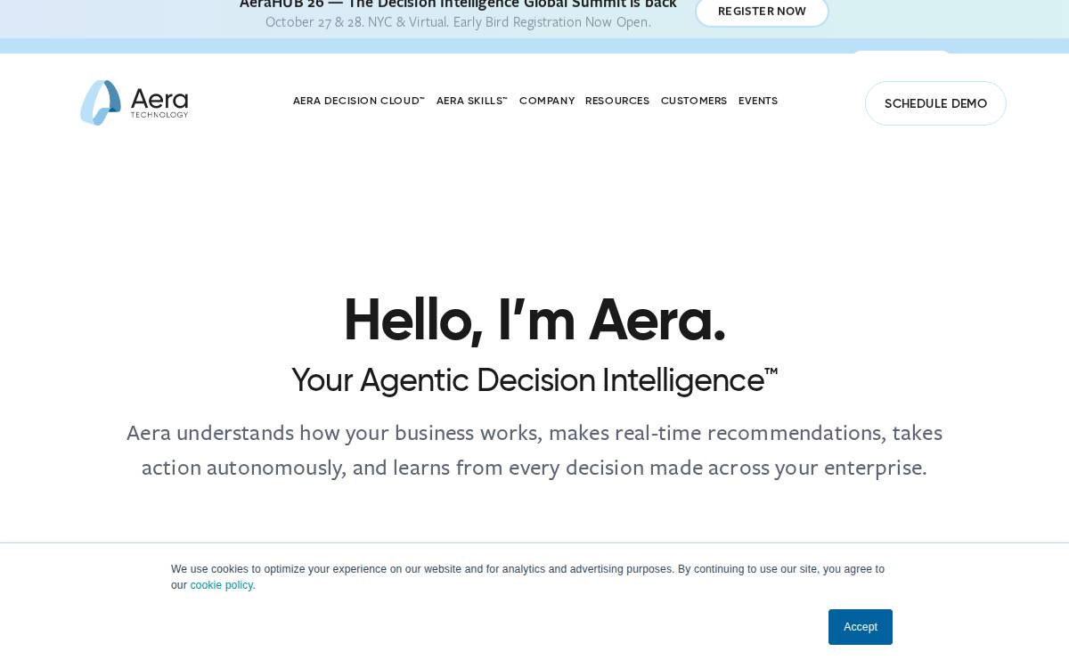 Aera website preview
