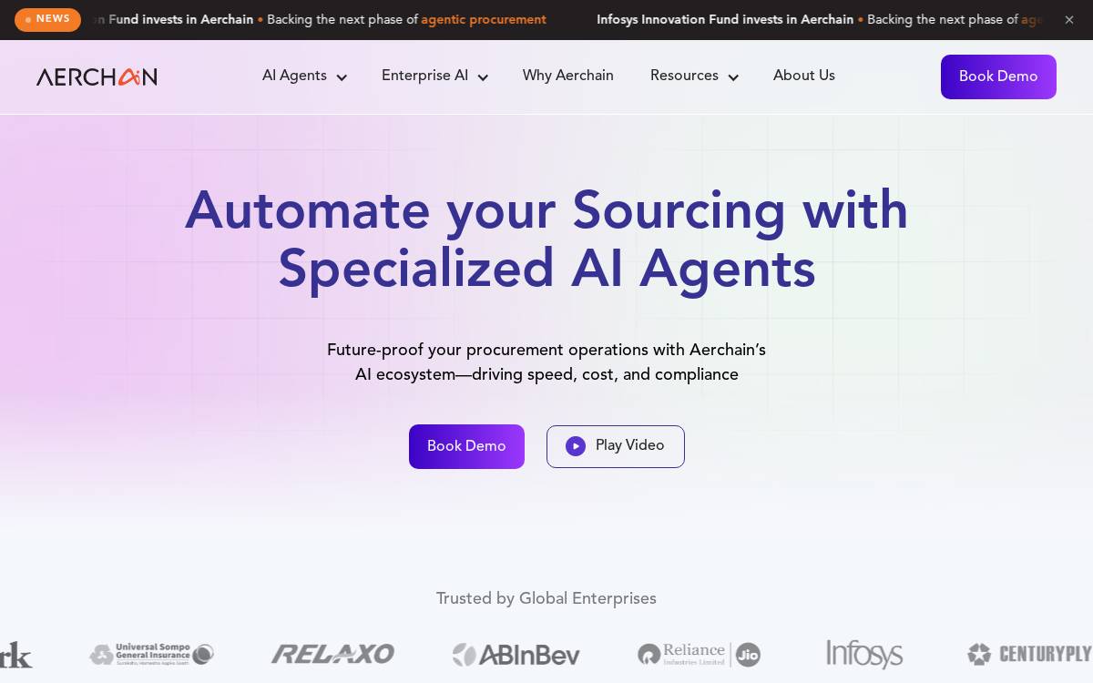 Aerchain website preview