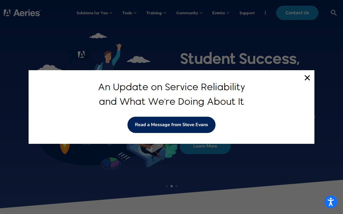 Aeries Software website preview