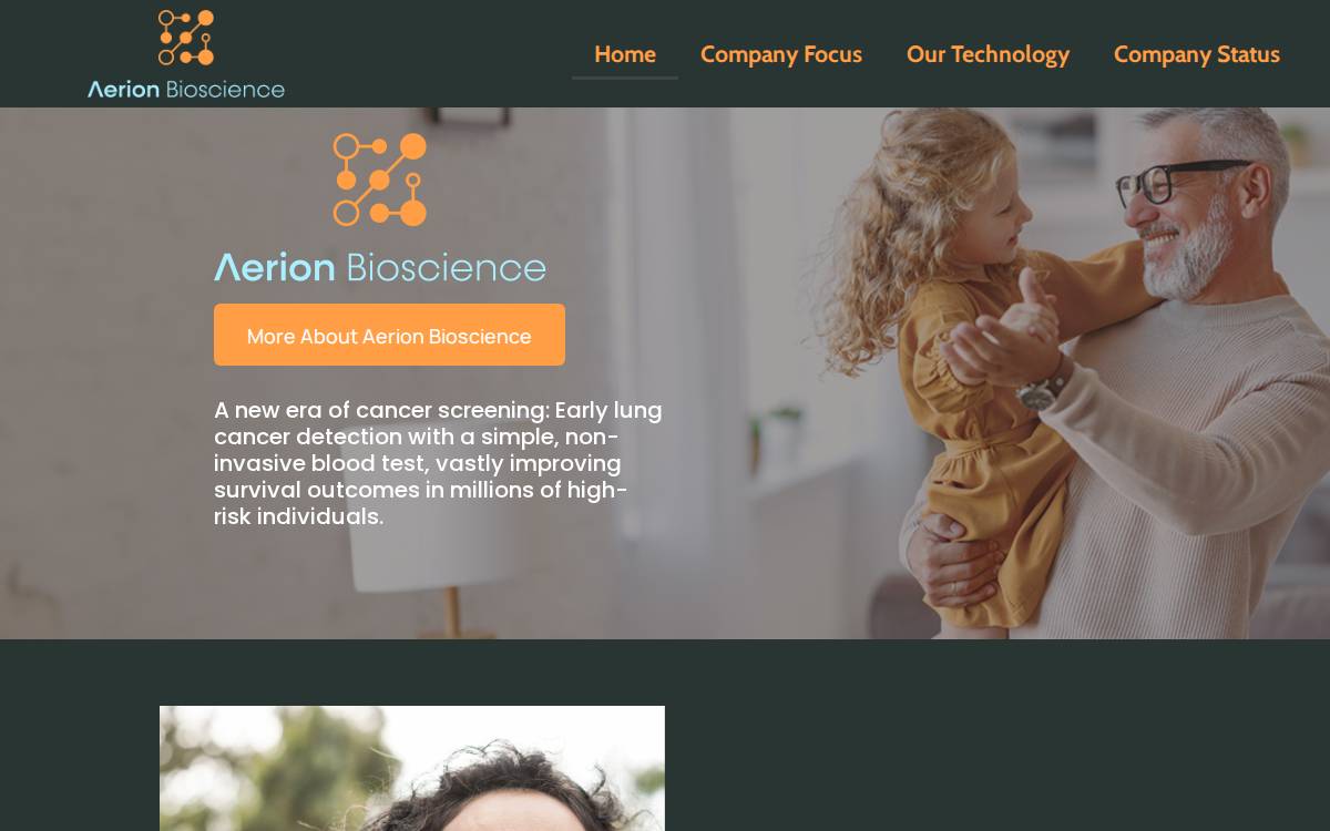 Aerion Bioscience website preview