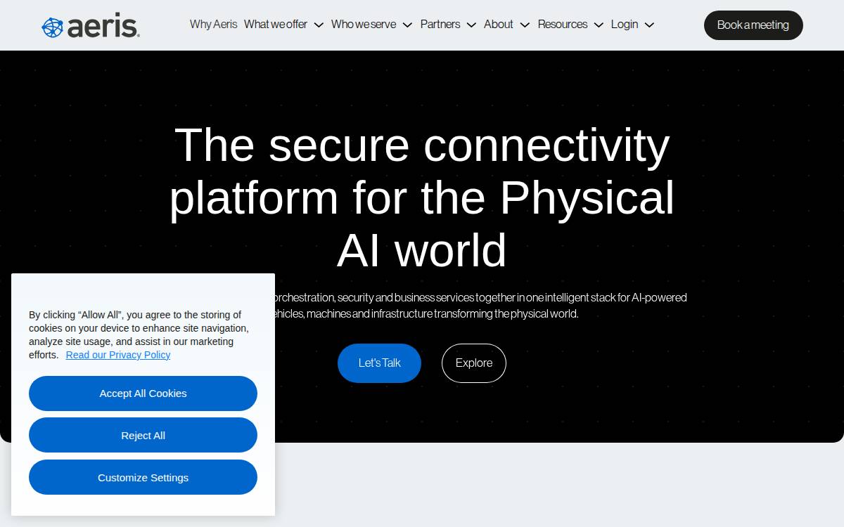 Aeris Communications website preview