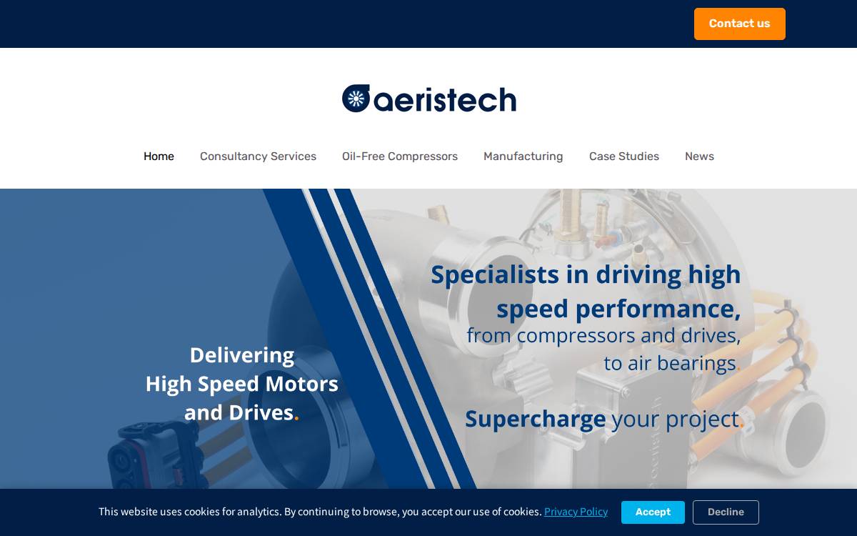 Aeristech website preview