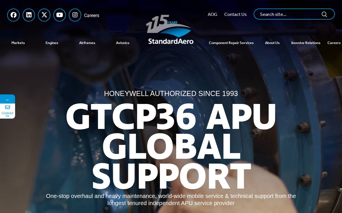 Aero Turbine website preview