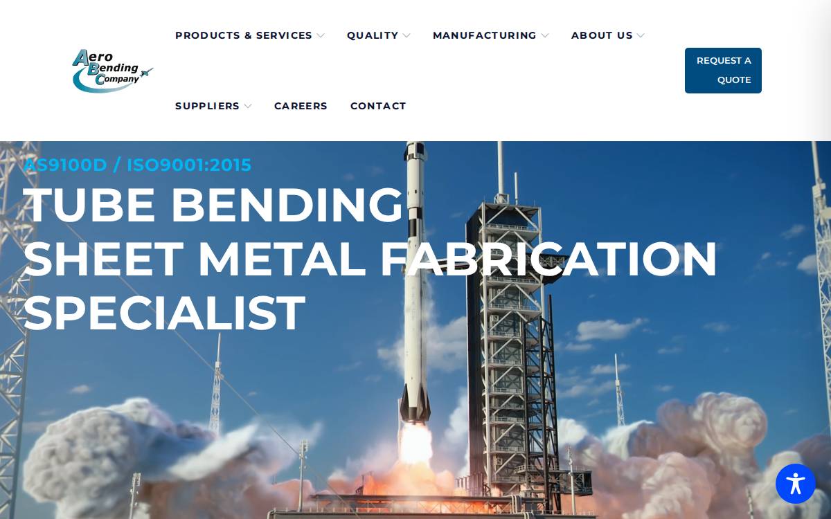 Aerobendingco website preview