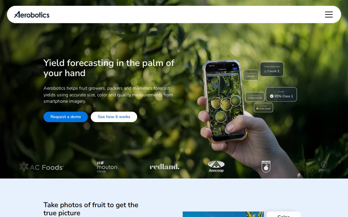 Aerobotics website preview