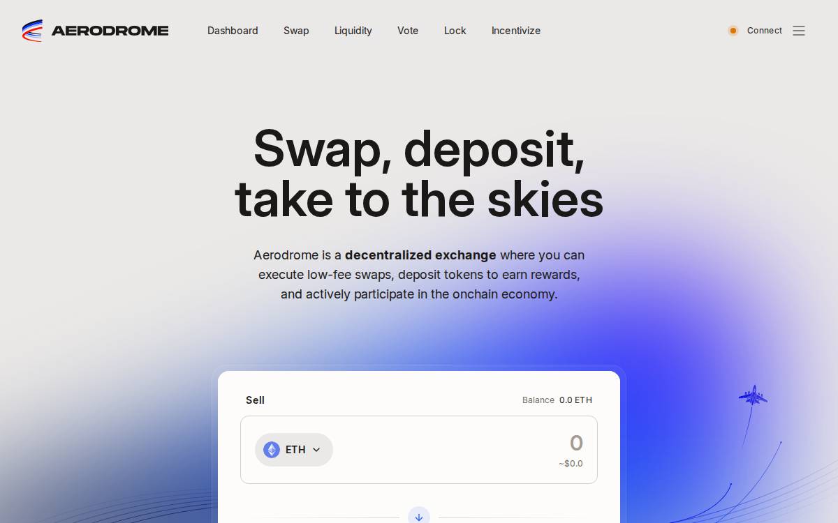 Aerodrome Finance website preview