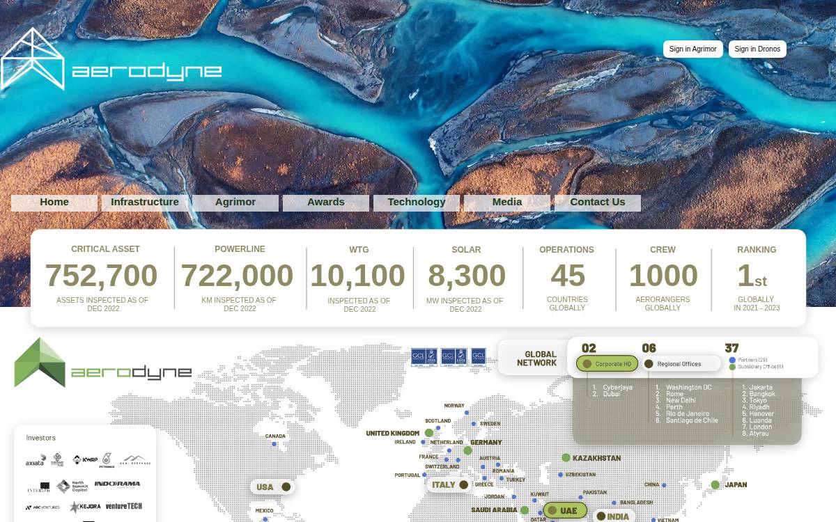 Aerodyne website preview