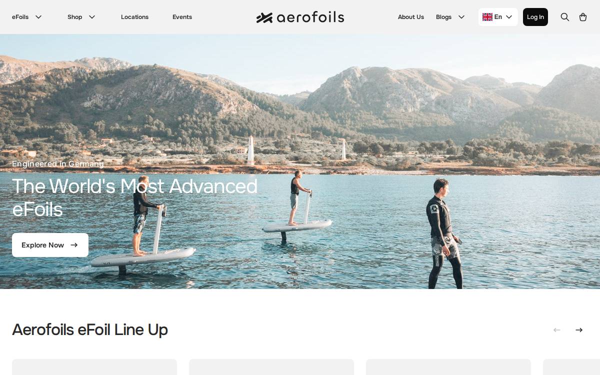 Aerofoils GmbH website preview