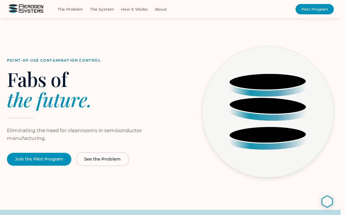 Aerogen Systems website preview