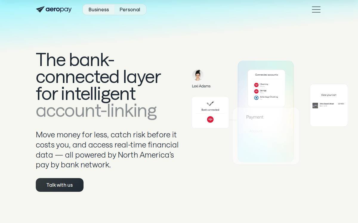 Aeropay website preview