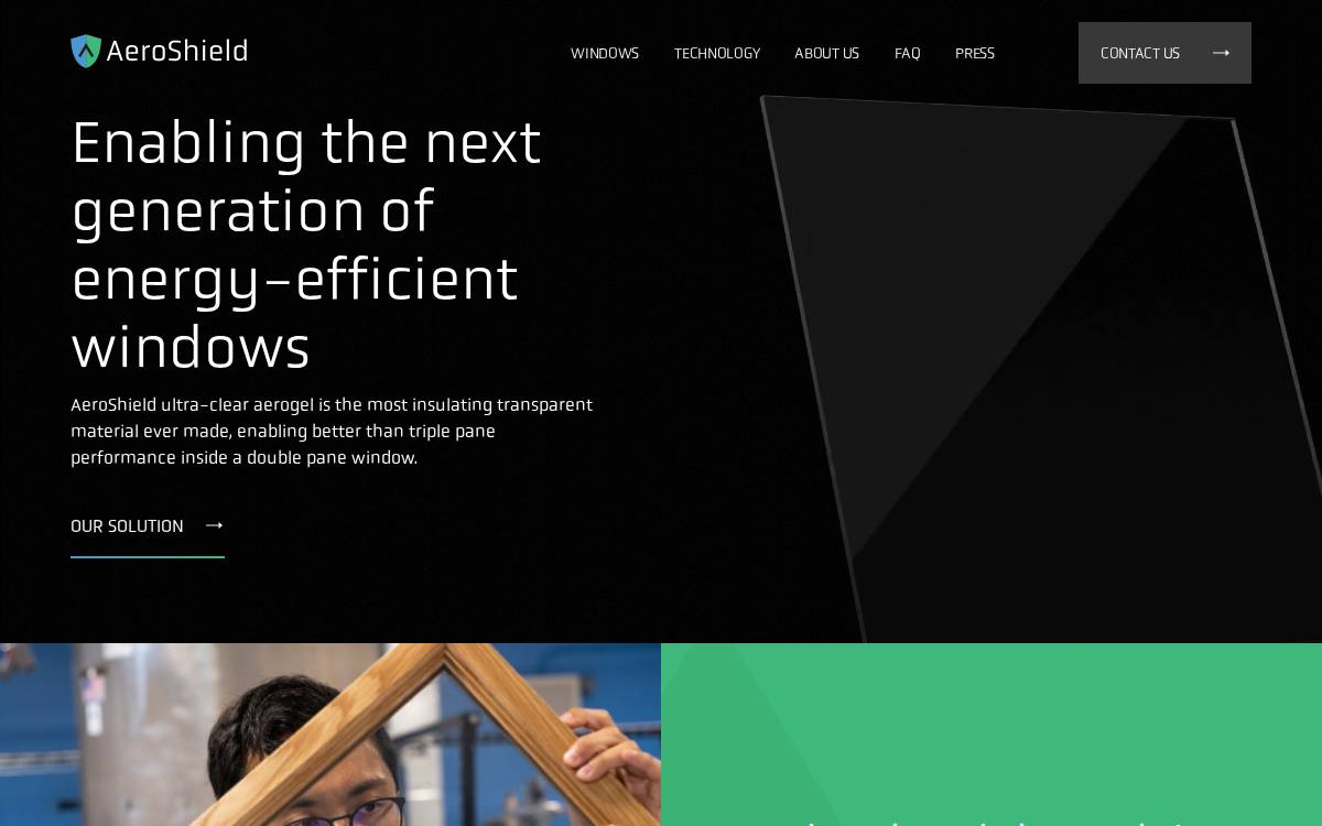 Aeroshield website preview