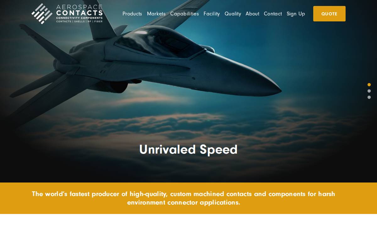 Aerospacecontacts website preview