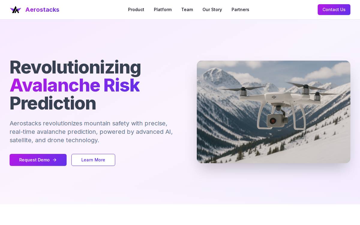 Aerostacks website preview