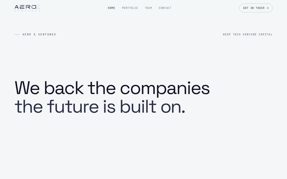 Aeroxventures website preview