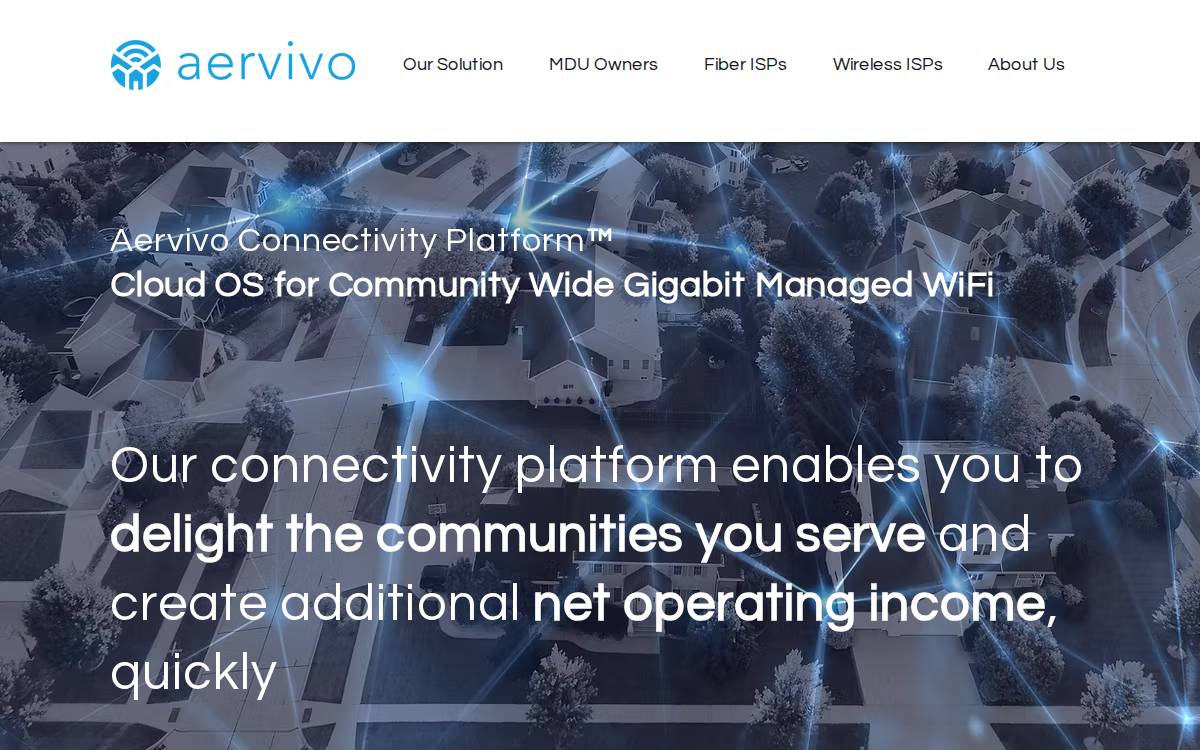 Aervivo website preview