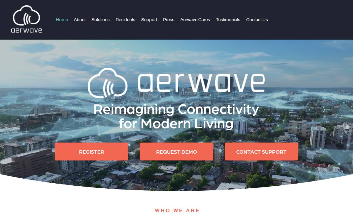 aerwave site website preview
