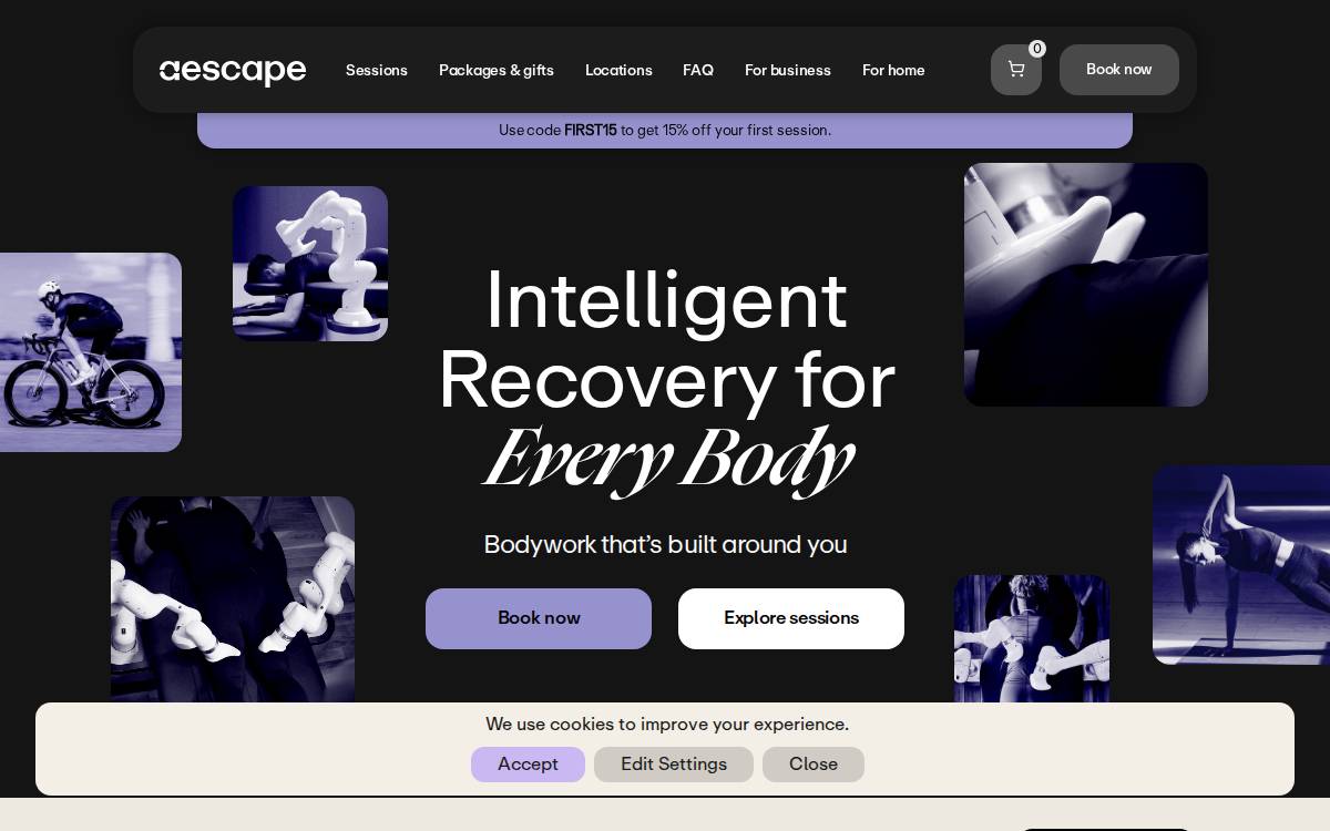 Aescape website preview