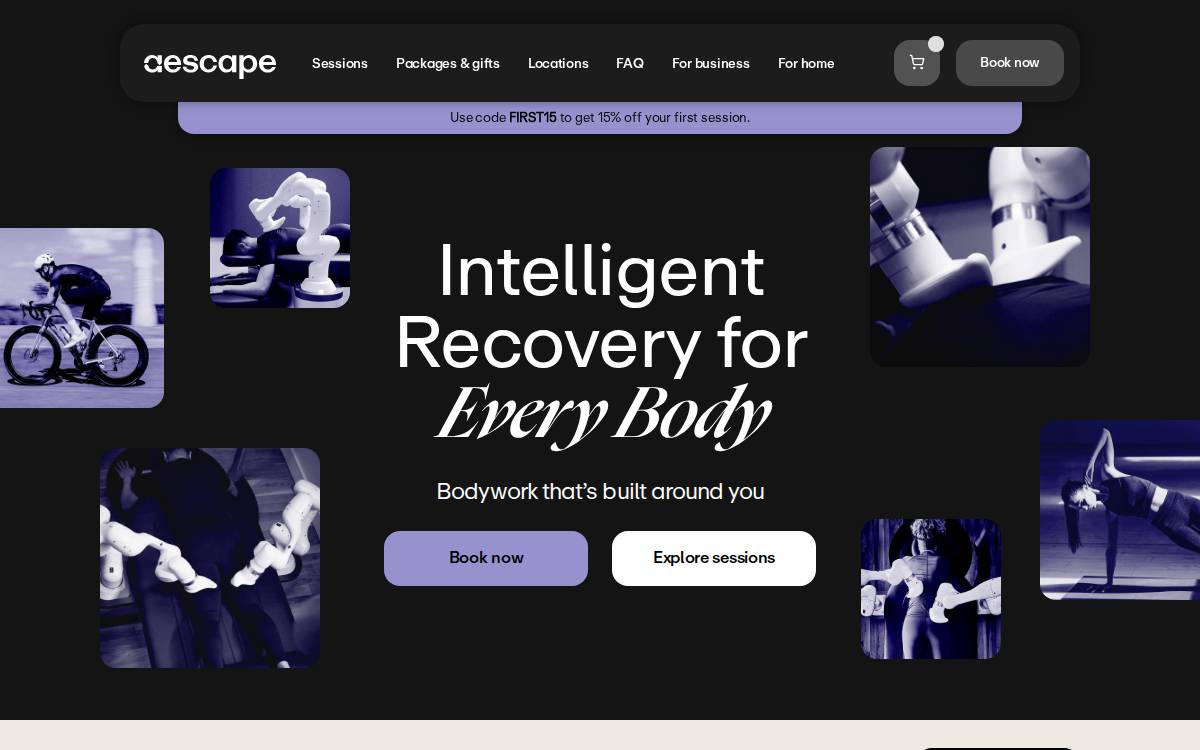 Aescape website preview
