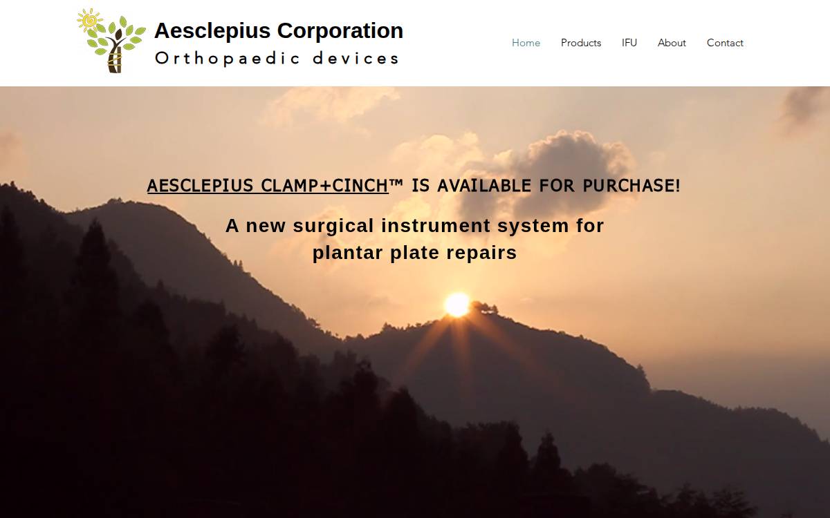 Aesclepius website preview