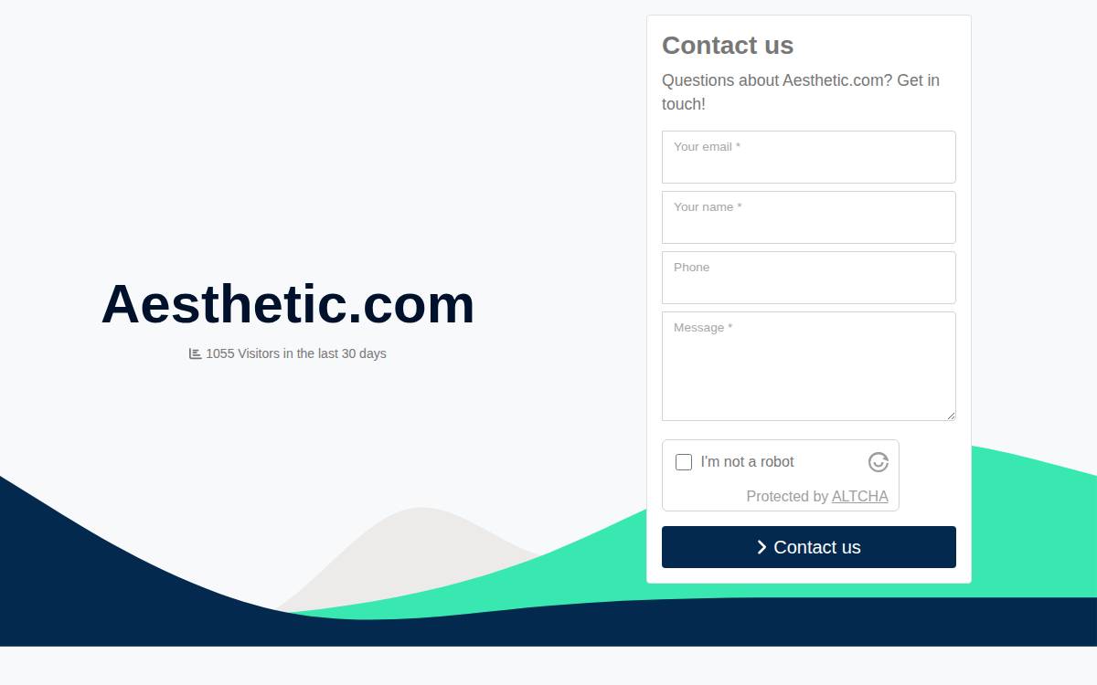 Aesthetic website preview