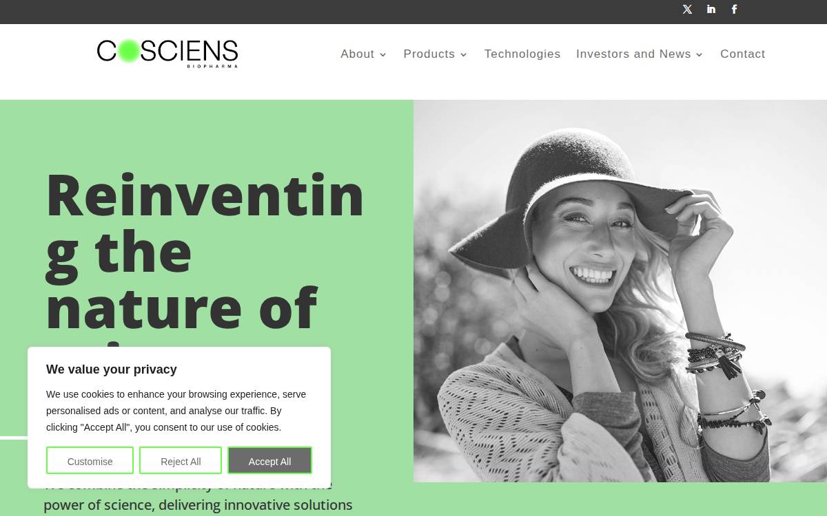 Aeterna Zentaris website preview