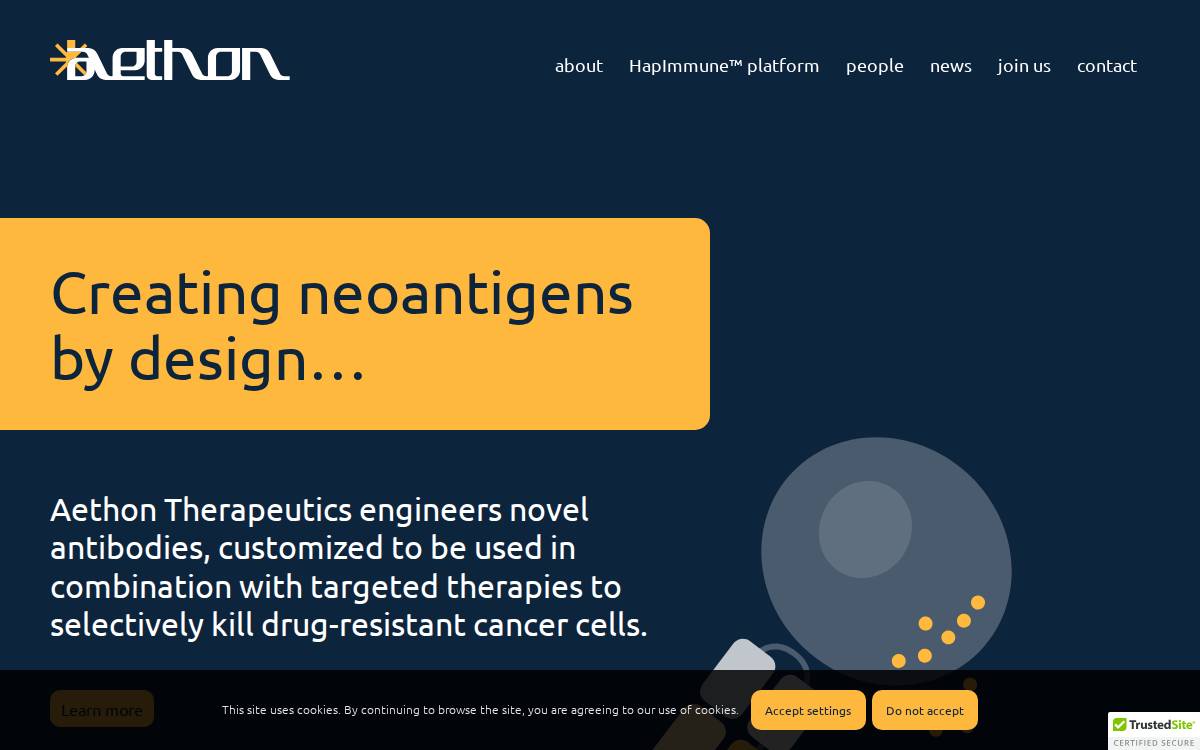 Aethon Therapeutics website preview