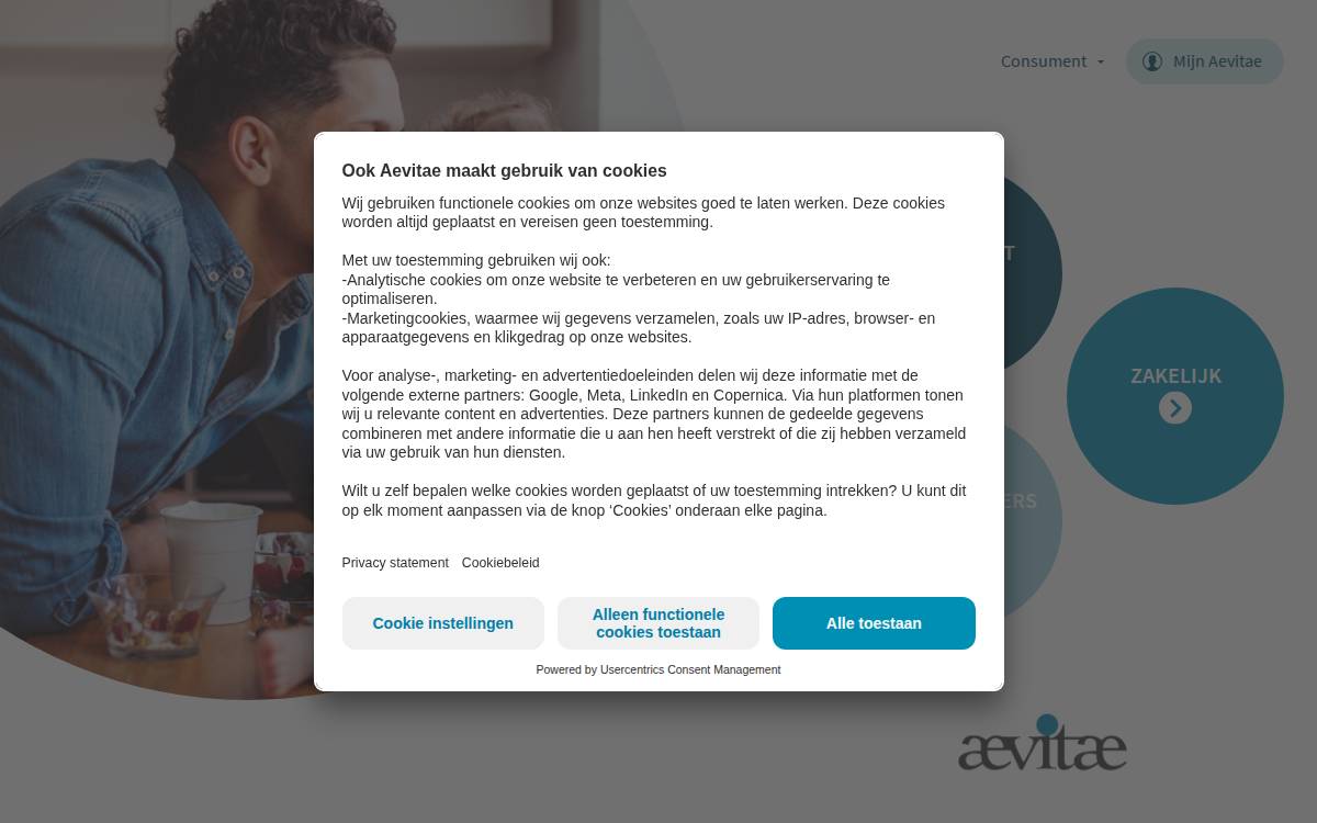 Aevitae website preview