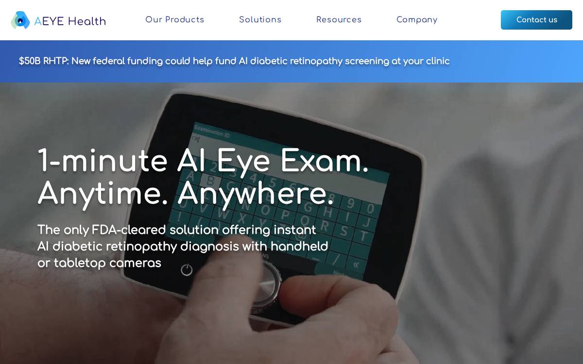 Aeyehealth website preview