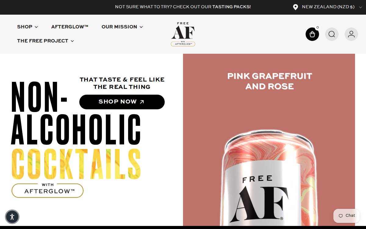 AF Drinks website preview