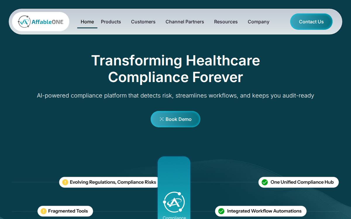 Affablebpm website preview