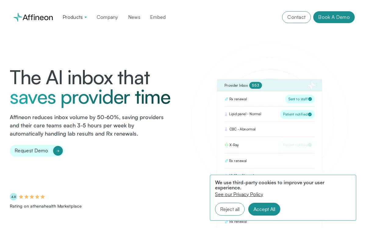 Affineon website preview